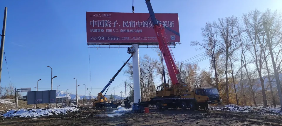阿勒泰中国院子管桁架两面高炮资料图片