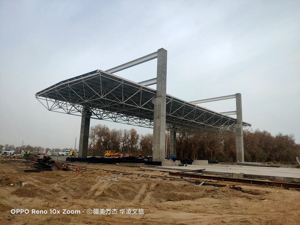 乌尉高速收费站钢结构与外包项目:客户补充的过程与现场照片(第13张)